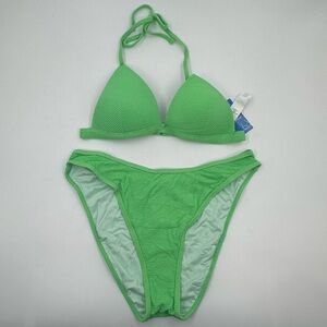 Cupshe Vibrant Green Bikini Set
